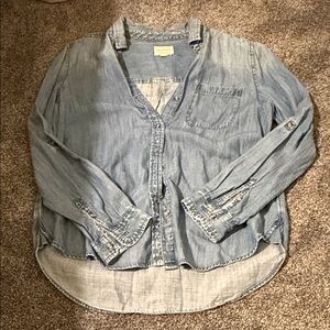 American Eagle Outfitters Light Blue Boyfriend Fit Shirt